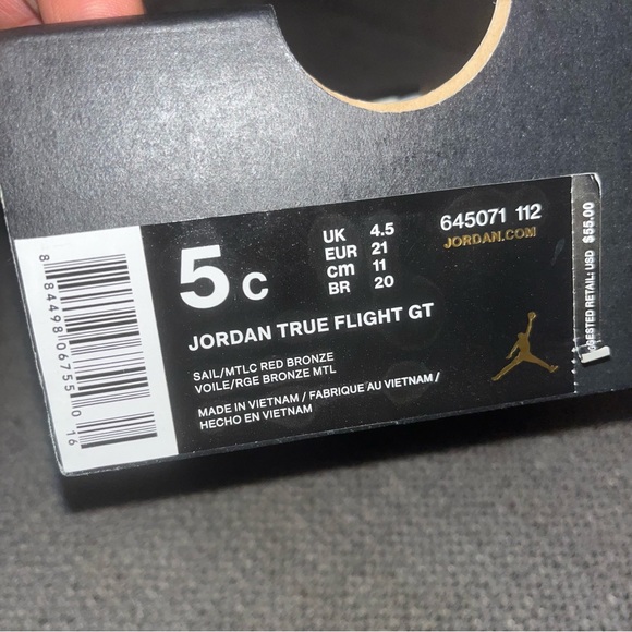 EUC✨ Jordan True Flight GP 'Red Bronze' 5c - Picture 8 of 9